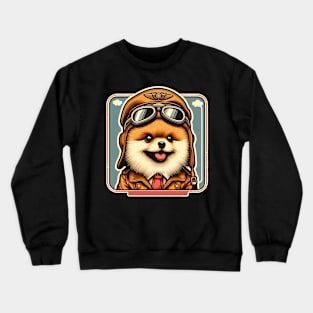 Pomeranian Pilot Crewneck Sweatshirt